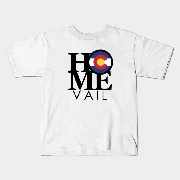 HOME Vail Colorado Kids T-Shirt by HomeBornLoveColorado